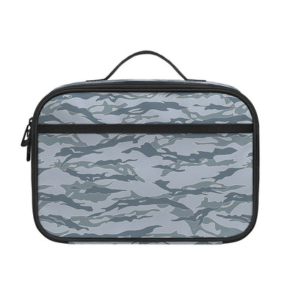 Winter Tiger Stripe Camo Pattern Print Portable Lunch Bag