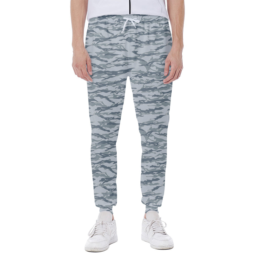 Winter Tiger Stripe Camo Pattern Print Scuba Joggers