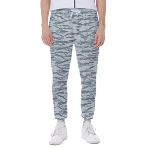 Winter Tiger Stripe Camo Pattern Print Scuba Joggers