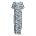 Winter Tiger Stripe Camo Pattern Print Short Sleeve Long Nightdress