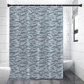 Winter Tiger Stripe Camo Pattern Print Shower Curtain