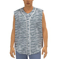 Winter Tiger Stripe Camo Pattern Print Sleeveless Baseball Jersey