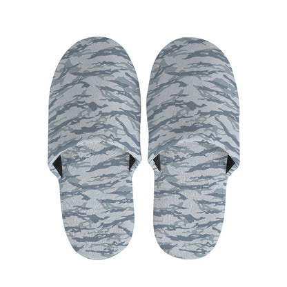 Winter Tiger Stripe Camo Pattern Print Slippers