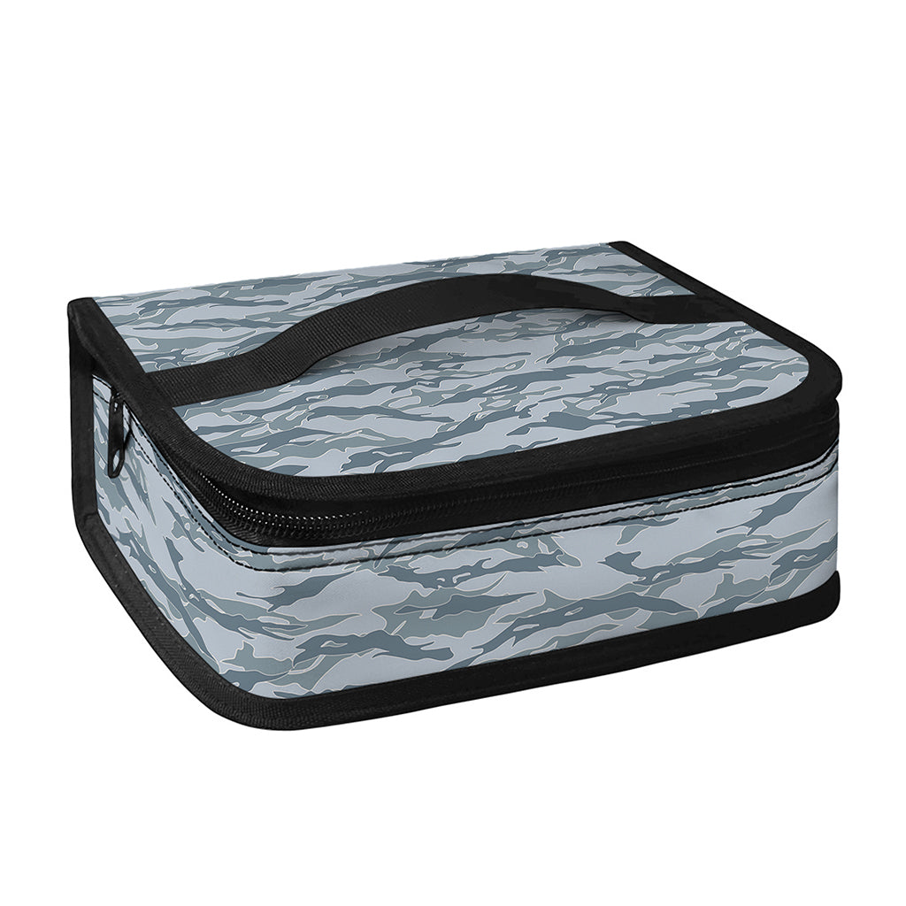 Winter Tiger Stripe Camo Pattern Print Small Lunch Bag