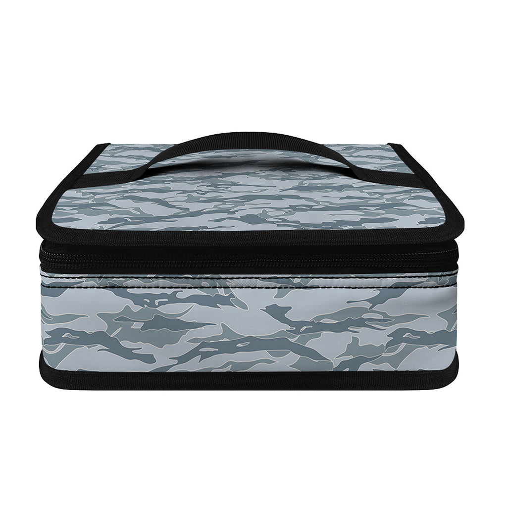 Winter Tiger Stripe Camo Pattern Print Small Lunch Bag