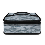 Winter Tiger Stripe Camo Pattern Print Small Lunch Bag