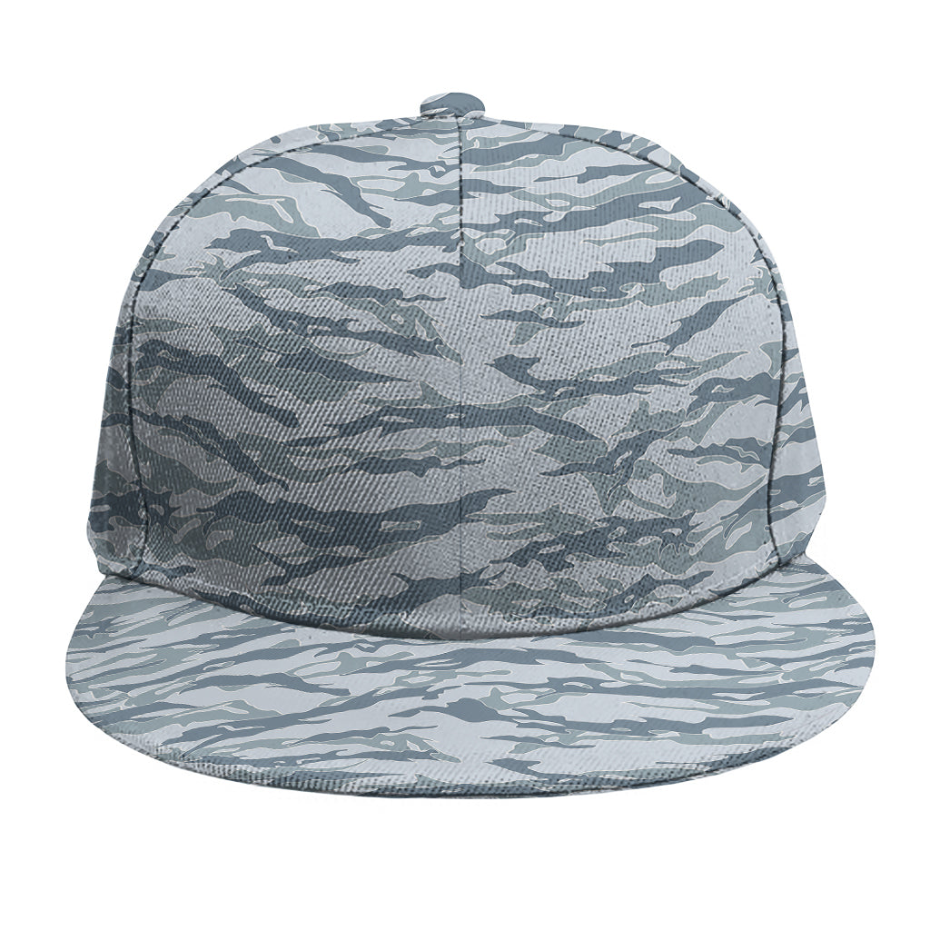 Winter Tiger Stripe Camo Pattern Print Snapback Cap