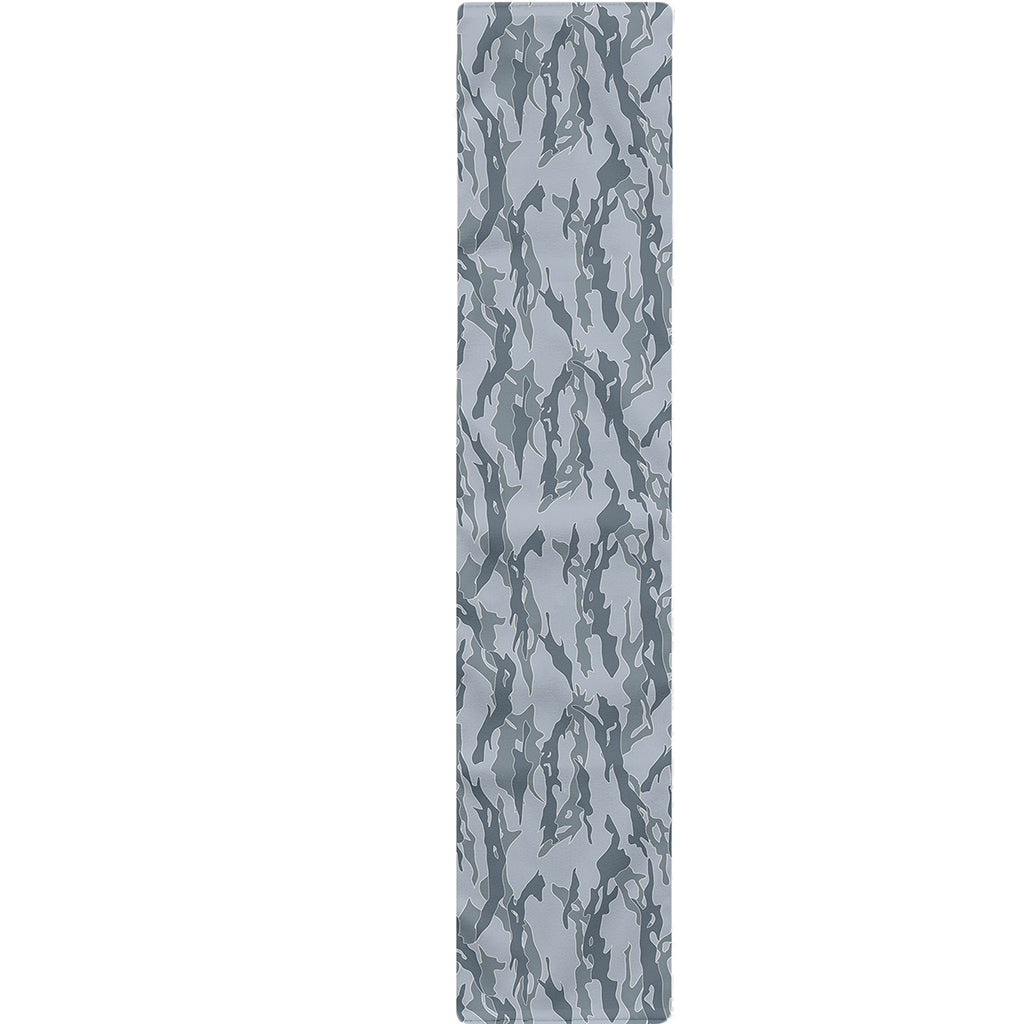 Winter Tiger Stripe Camo Pattern Print Table Runner