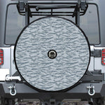 Winter Tiger Stripe Camo Pattern Print Tire Cover With Camera Hole