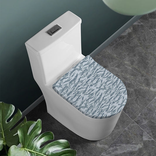 Winter Tiger Stripe Camo Pattern Print Toilet Lid Cover