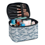 Winter Tiger Stripe Camo Pattern Print Travel Makeup Bag