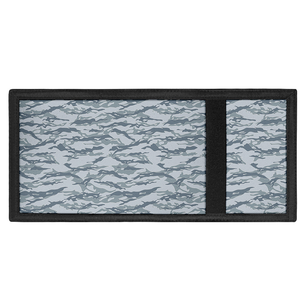 Winter Tiger Stripe Camo Pattern Print Trifold Wallet
