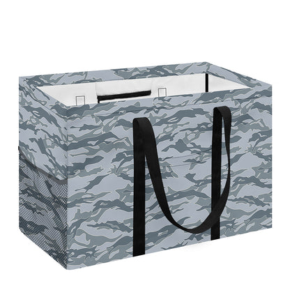Winter Tiger Stripe Camo Pattern Print Utility Tote Bag