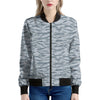 Winter Tiger Stripe Camo Pattern Print Women's Bomber Jacket