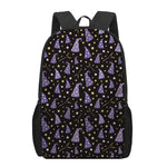 Wizard Hat Pattern Print 17 Inch Backpack