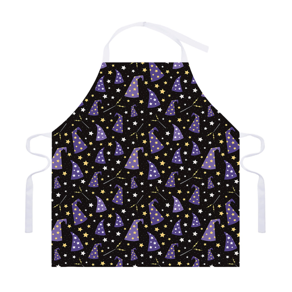 Wizard Hat Pattern Print Adjustable Apron