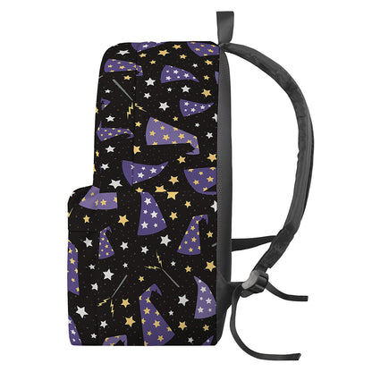 Wizard Hat Pattern Print Backpack