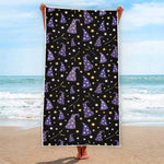 Wizard Hat Pattern Print Beach Towel