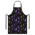 Wizard Hat Pattern Print Bib Apron With Pocket