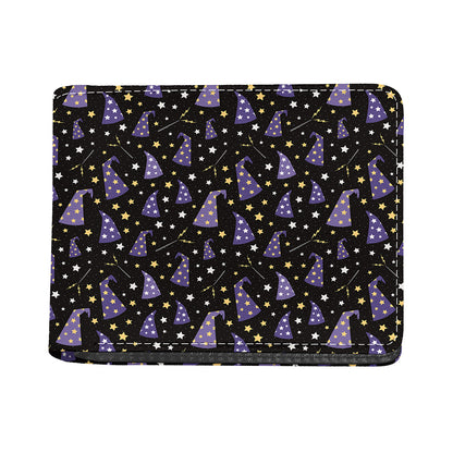 Wizard Hat Pattern Print Bifold Wallet