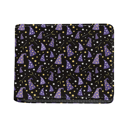 Wizard Hat Pattern Print Bifold Wallet