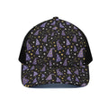 Wizard Hat Pattern Print Black Mesh Trucker Hat
