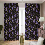 Wizard Hat Pattern Print Blackout Pencil Pleat Curtains