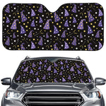 Wizard Hat Pattern Print Car Windshield Sun Shade