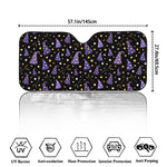 Wizard Hat Pattern Print Car Windshield Sun Shade