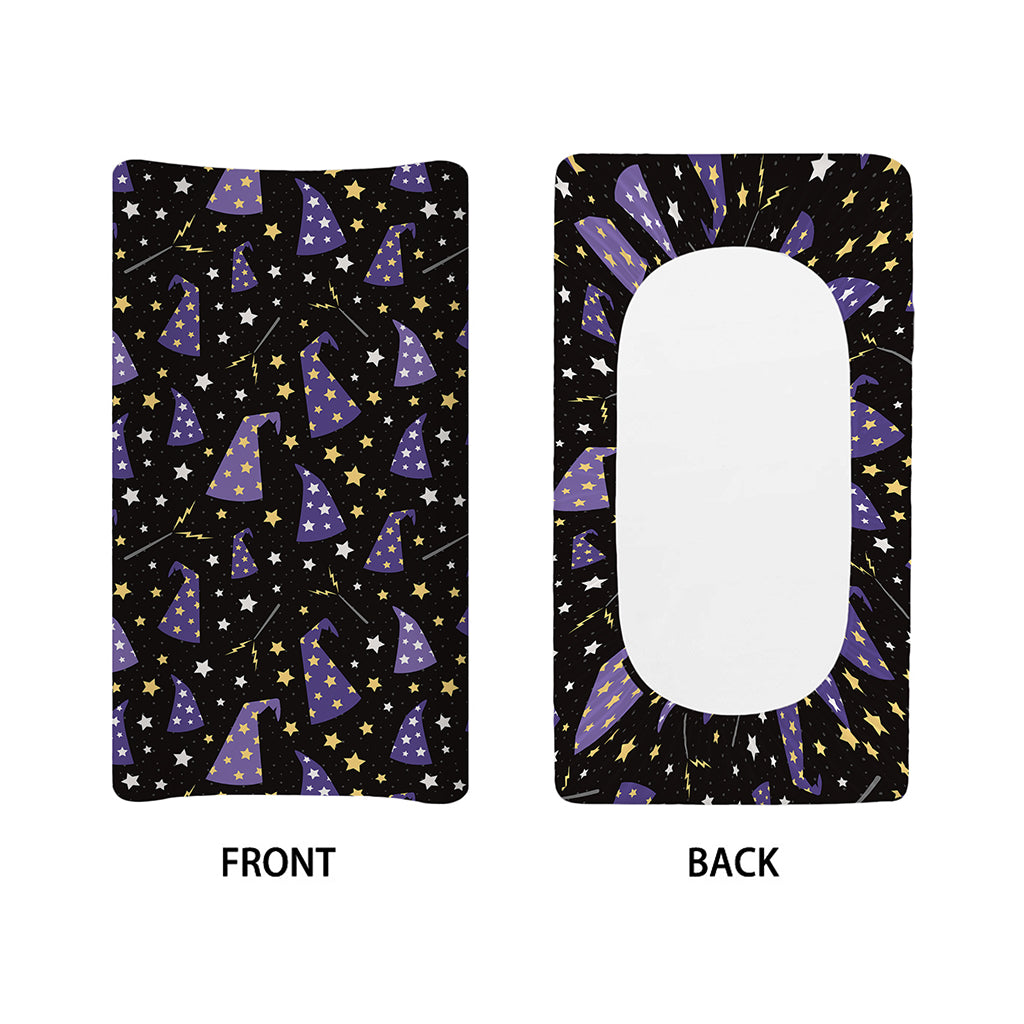 Wizard Hat Pattern Print Changing Pad Cover