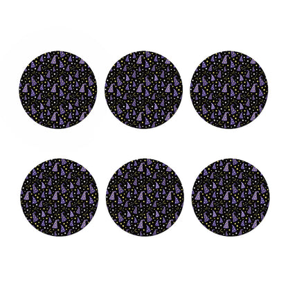 Wizard Hat Pattern Print Coaster Set