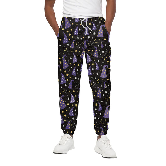Wizard Hat Pattern Print Cotton Pants