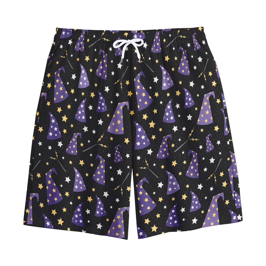 Wizard Hat Pattern Print Cotton Shorts