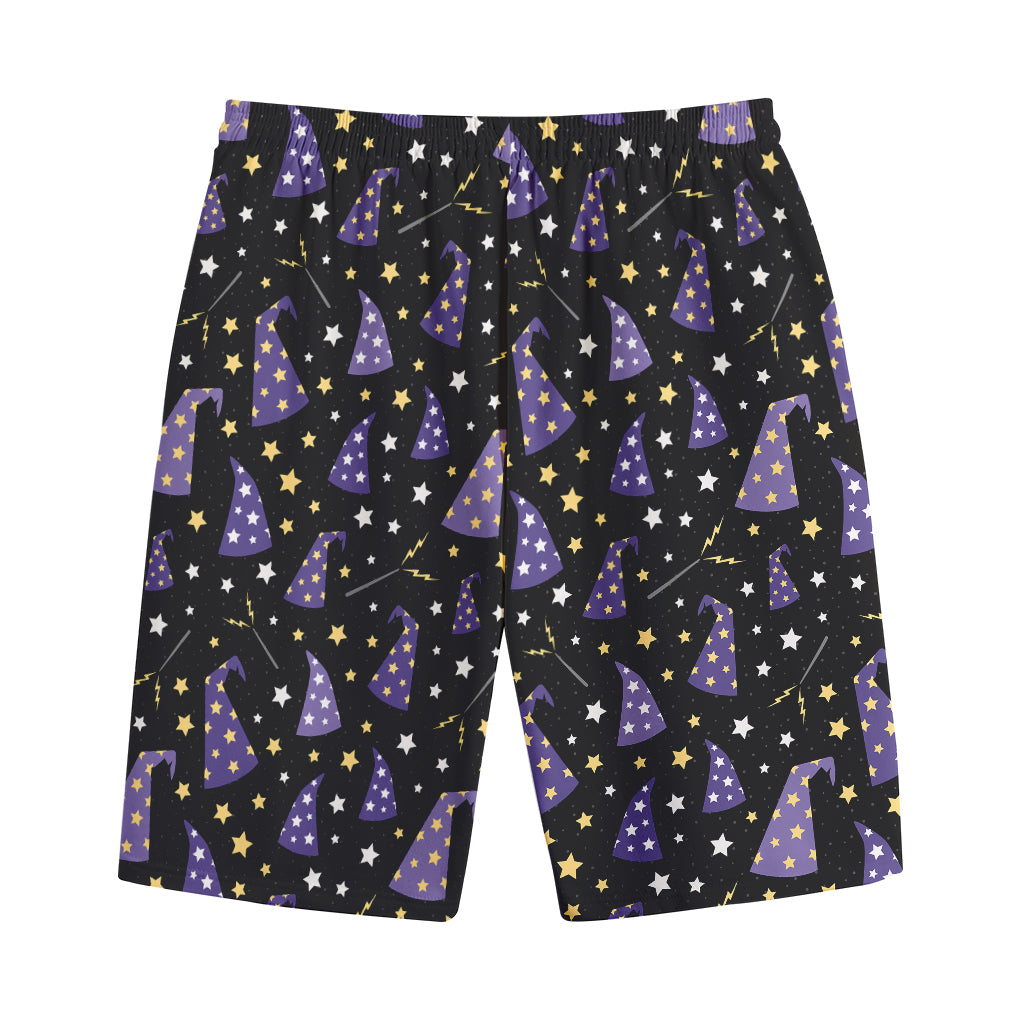 Wizard Hat Pattern Print Cotton Shorts