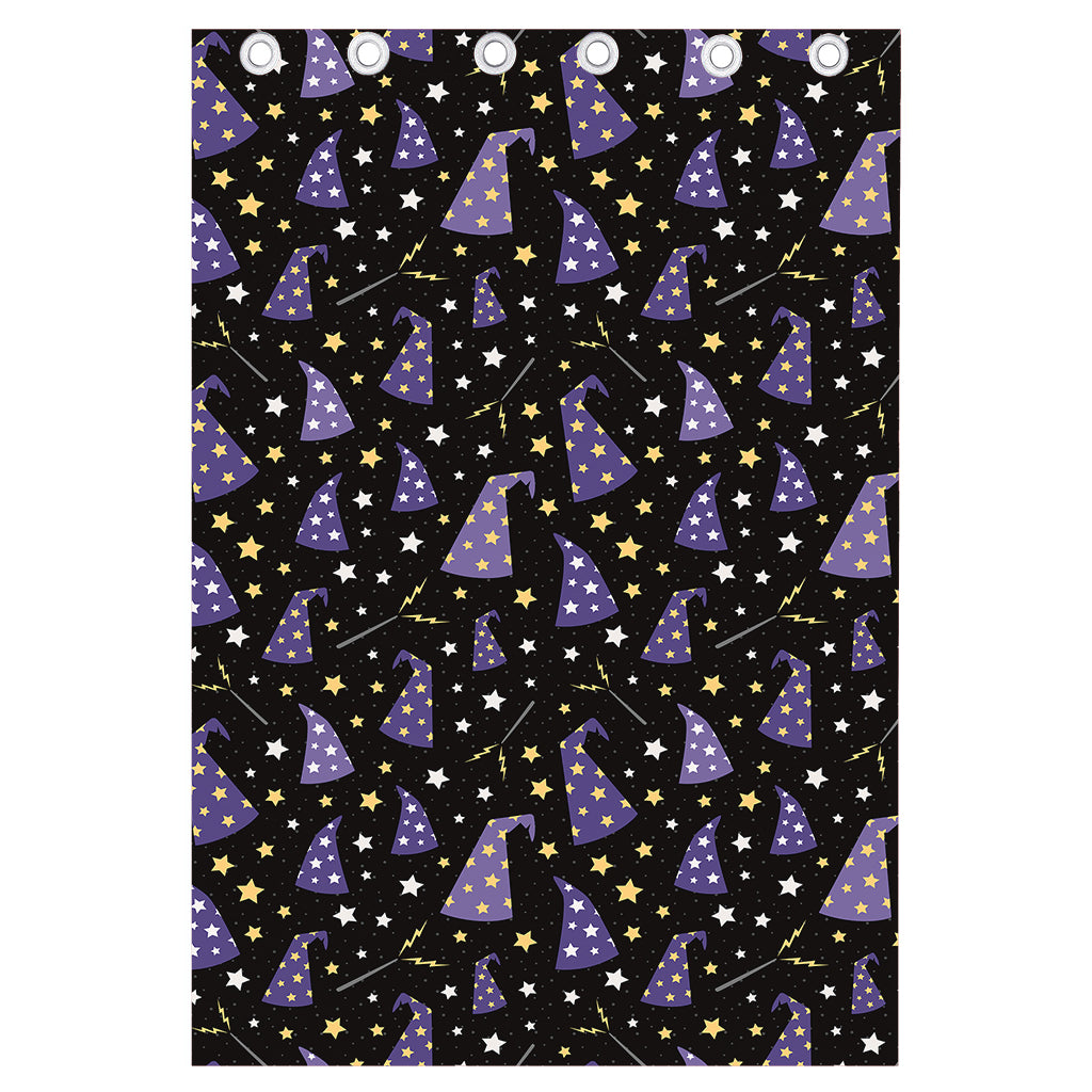 Wizard Hat Pattern Print Curtain