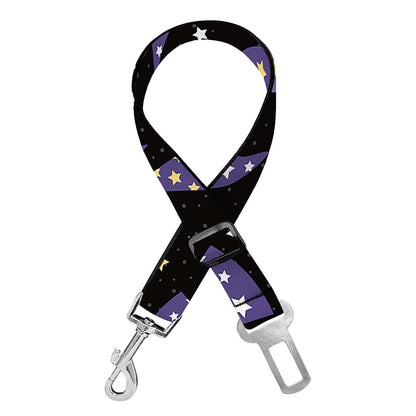 Wizard Hat Pattern Print Dog Seat Belt