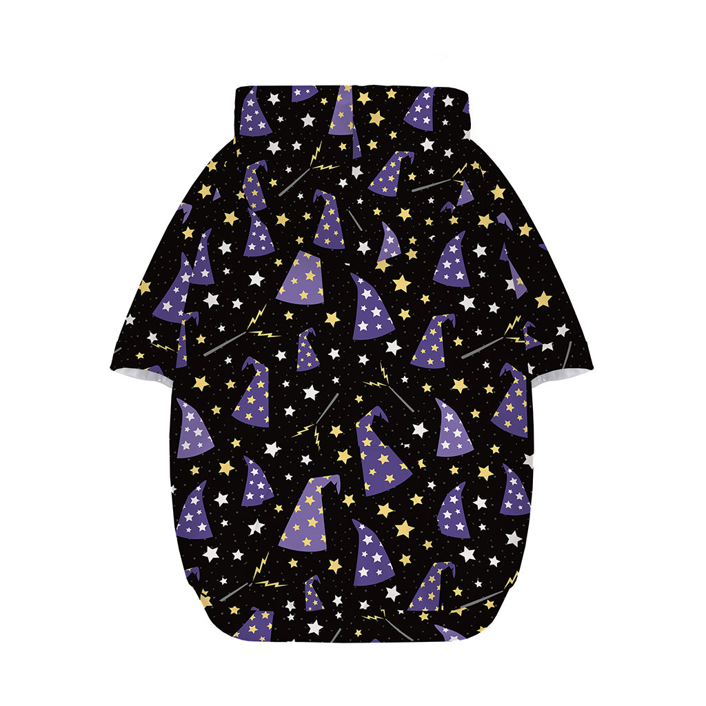 Wizard Hat Pattern Print Dog Zip Up Hoodie