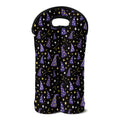 Wizard Hat Pattern Print Double Neoprene Wine Tote