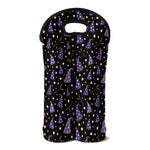 Wizard Hat Pattern Print Double Neoprene Wine Tote
