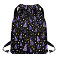 Wizard Hat Pattern Print Drawstring Backpack