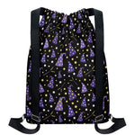 Wizard Hat Pattern Print Drawstring Backpack