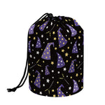 Wizard Hat Pattern Print Drawstring Makeup Bag