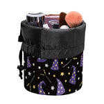 Wizard Hat Pattern Print Drawstring Makeup Bag