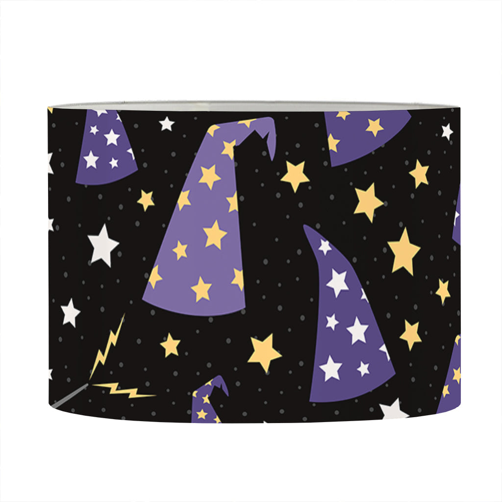 Wizard Hat Pattern Print Drum Lamp Shade