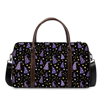 Wizard Hat Pattern Print Duffle Bag