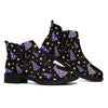 Wizard Hat Pattern Print Flat Ankle Boots