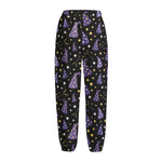Wizard Hat Pattern Print Fleece Lined Knit Pants