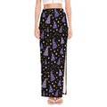 Wizard Hat Pattern Print High Slit Maxi Skirt