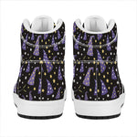 Wizard Hat Pattern Print High Top Leather Sneakers