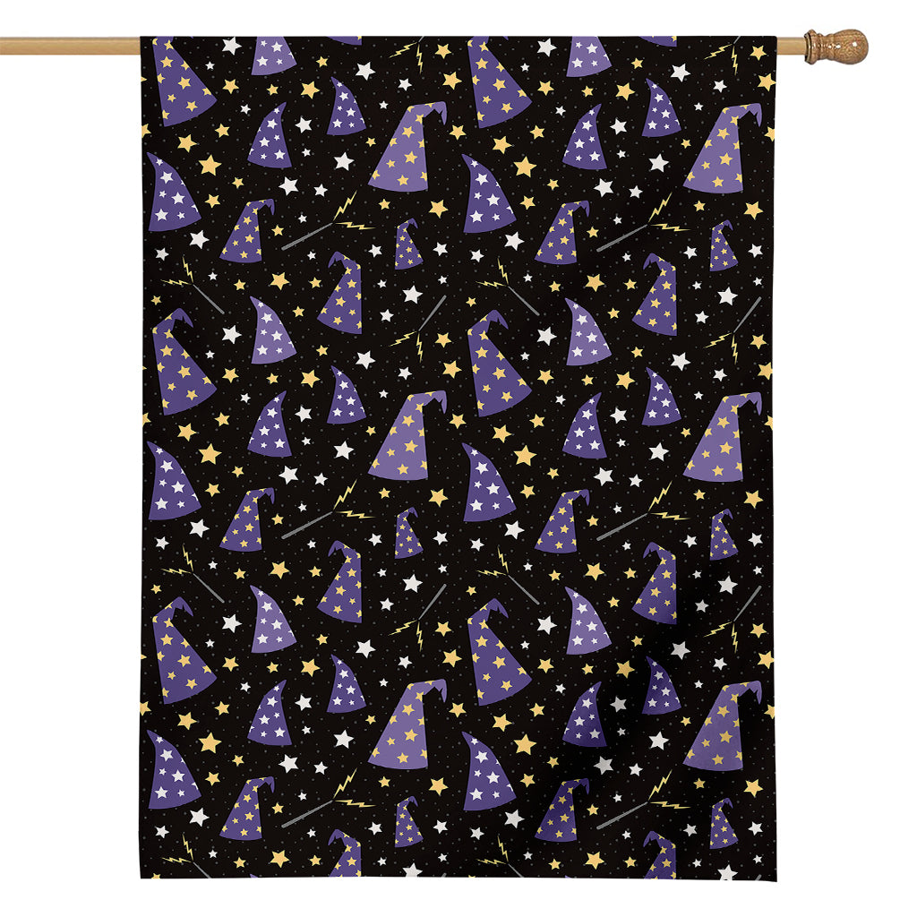 Wizard Hat Pattern Print House Flag